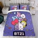 thumbnail image 4 of BT21 Conjunto de sábanas temático, trío de piezas, cómodo y amigable con la piel, diseño único, regalo de decoración para el hogar para familiares, amigos y fans, 90 cm * 190 cm, 4 of 6