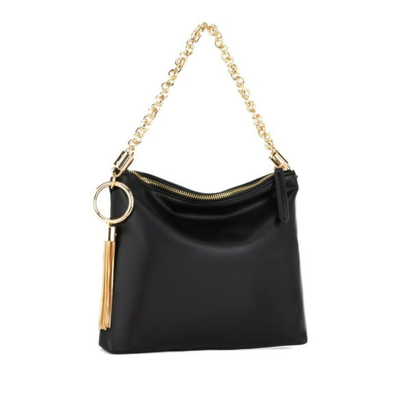 Bolso de Hombro para Mujer, MKF Collection, Bolso de Mano Versátil de Cuero Vegano, Elegante y Funcional - Brigitte - Negro