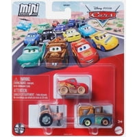 Mattel Cars Mini Corredores Paquete De 3 Vehículos De Metal Fundido