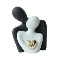 Magideal - Estatua De Pareja, Adorno De Amantes, Escultura De Resina Moderna, Abrazando La Figura De Pareja Para Los Regalos Del Día De San Valentín Casa En Casa