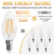 thumbnail image 5 of Bombilla LED GVVooHome E12, candelabro, 4 W, 400 lm, 2700 K, 90 unidades, CRI, 12 unidades, 5 of 7