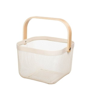 Homeessentials - Canasto De Metal Multiuso Blanco