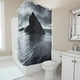 thumbnail image 1 of Cortina de ducha con diseño de olas, juego de cortinas de baño con ganchos, tamaño 48 x 72 pulgadas, 1 of 3