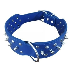 Defensor - Collar Con Púas Para Perros Razas Grandes - Talla Xl, 60Cm Color Azul