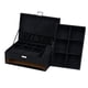 thumbnail image 2 of Caja De Almacenamiento De Joyería De Terciopelo Pendientes Collar Organizador De Exhibición De Reloj Negro, 2 of 3