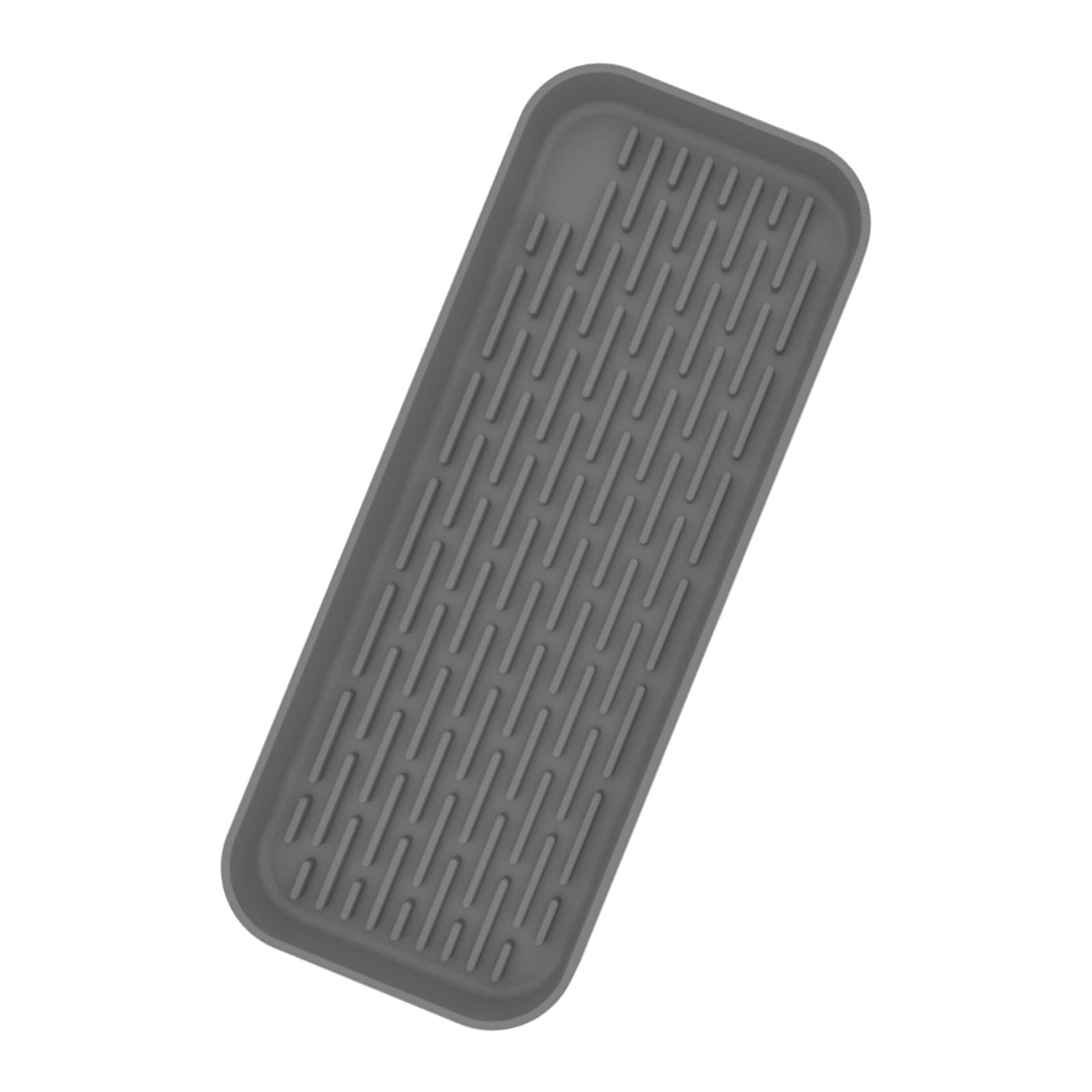 Magideal - Bandeja De Drenaje De Silicona Escurridor De Fregadero Alfombrilla Organizadora Resistente Al Calor Bandeja De Almacenamiento De Cocina Alfombrillas P Gris