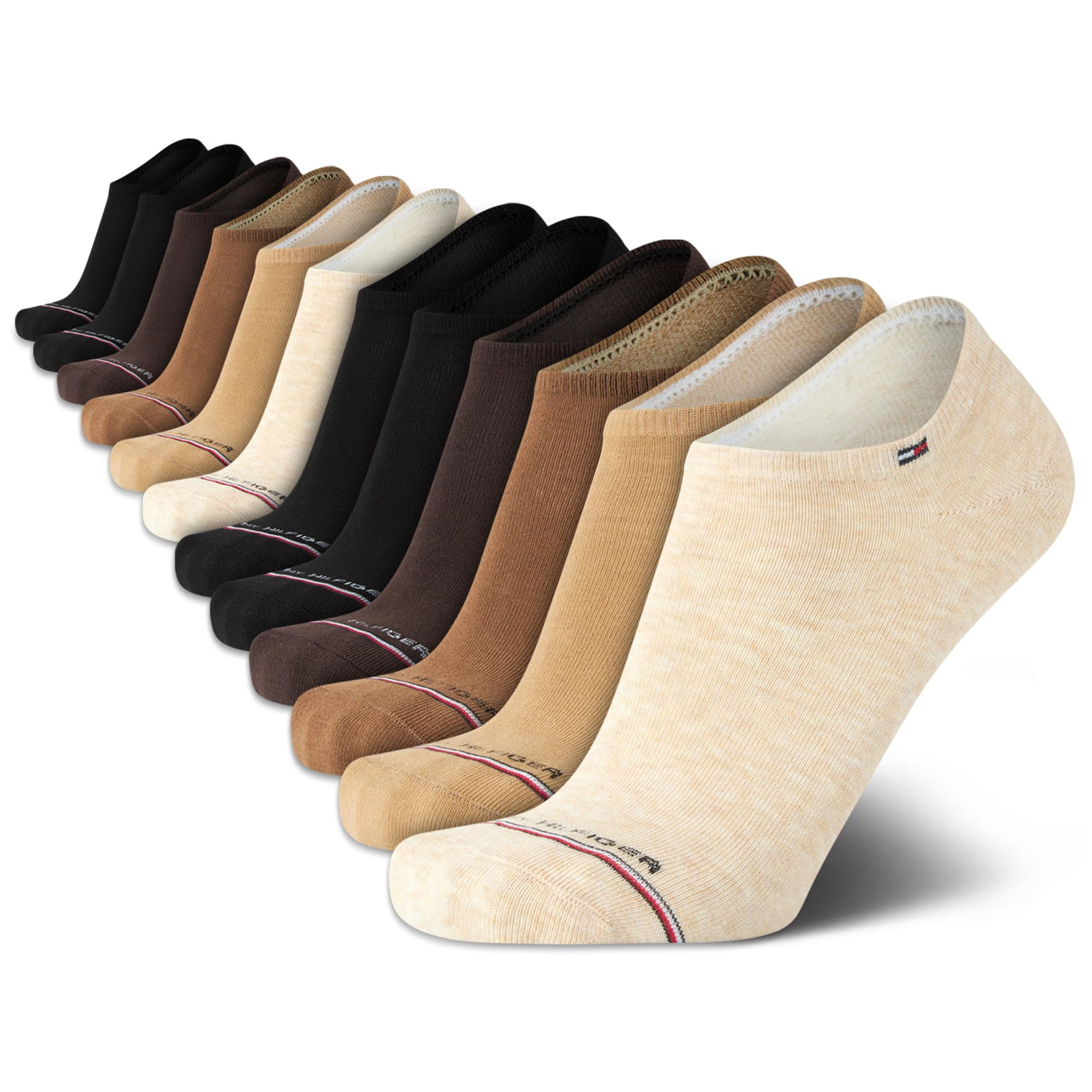 Calcetines Tommy Hilfiger Cushion Comfort Athletic Para Hombre, Color Marrón