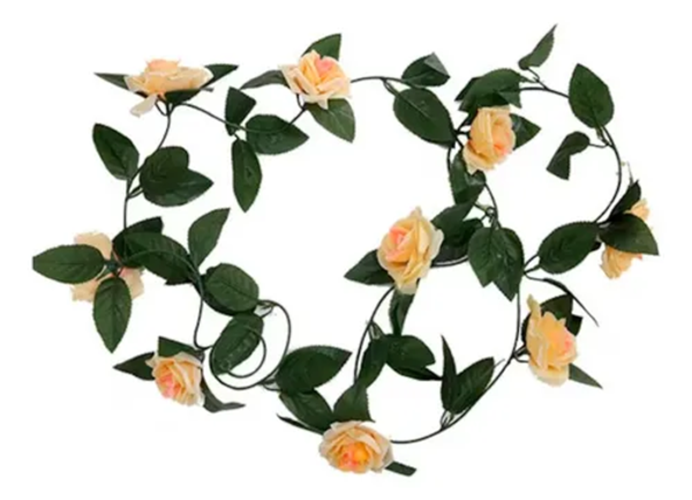 Genérico - Enredadera Rosas Artificiales Amarillas