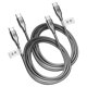 thumbnail image 1 of Cable USB‑C GALVANOX Pack de 2, 1,8 m Trenzado Metálico, 1 of 9