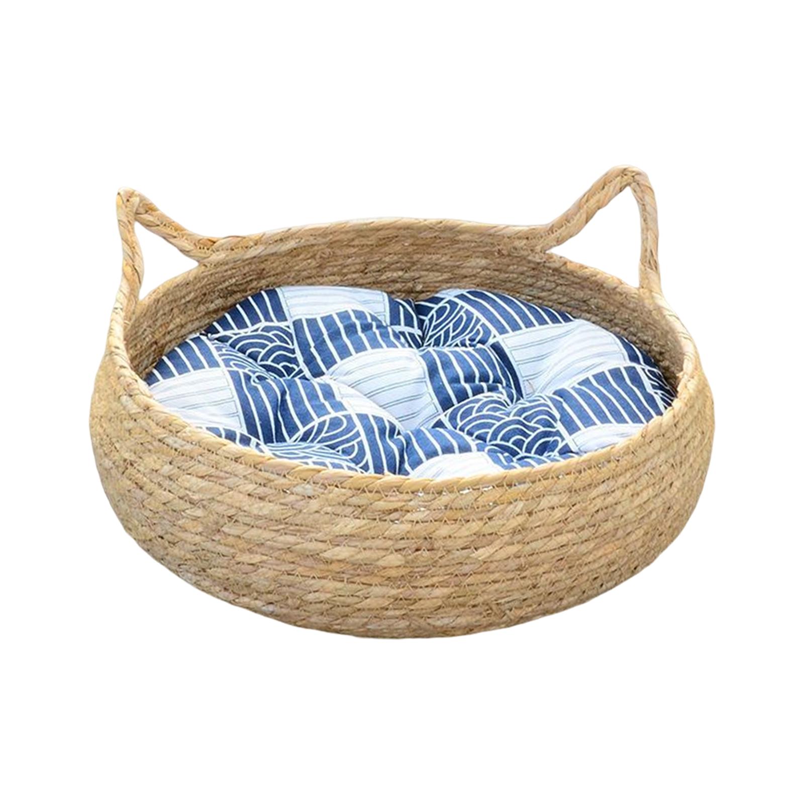 Ioensy - Cama Para Gatos Rascador Con Accesorios De Cojín Extraíbles Portátil Para Gatito Azul 40 Cm