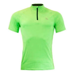 Andesland - Polera Tricota Flúor Manga Corta Medio Cierre Hombre