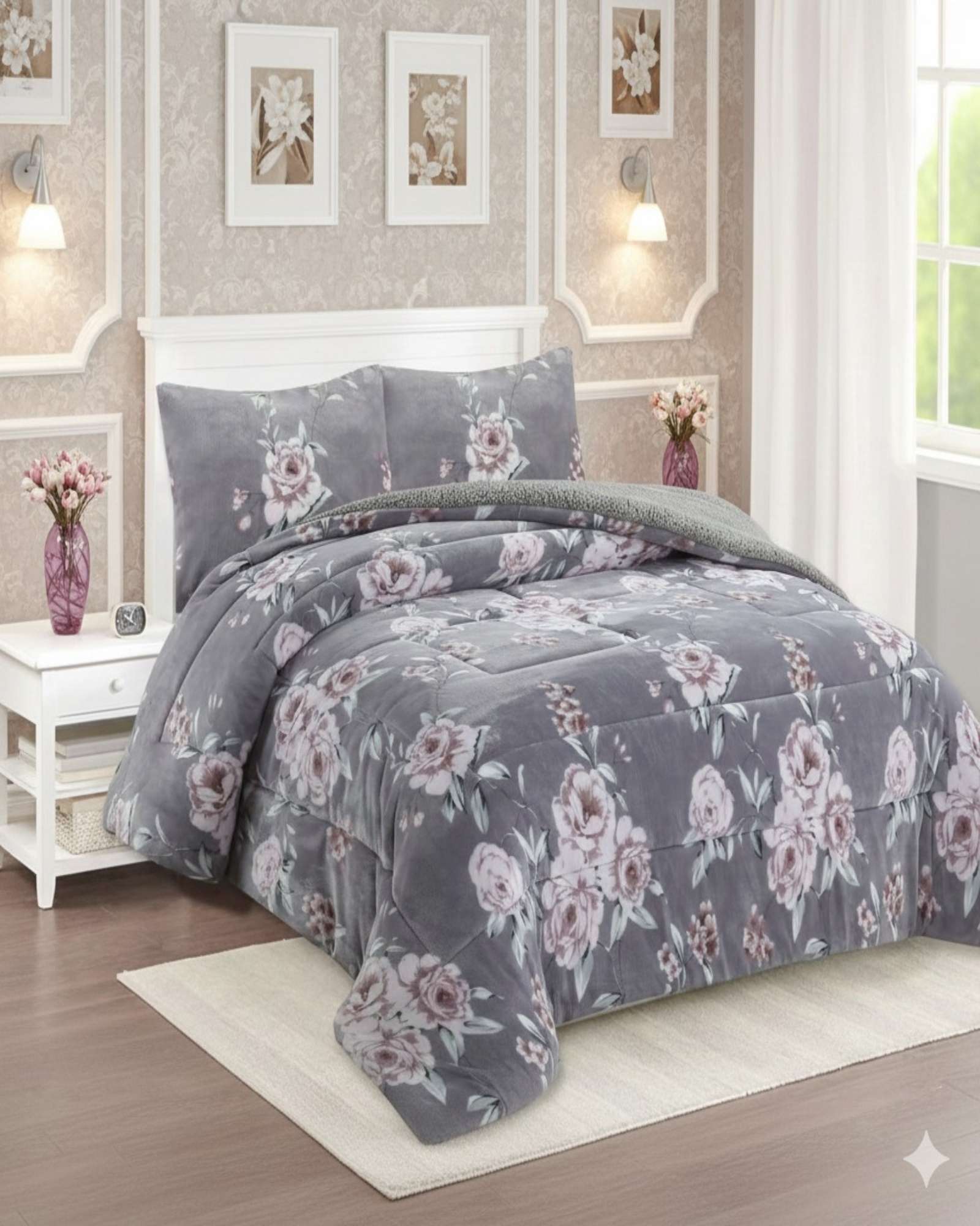 Imac Hogar - Cubrecama Plush Con Chiporro De Invierno 2 Plazas