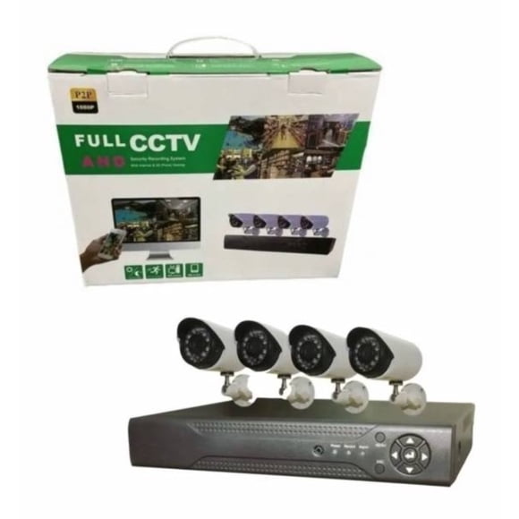 Kit Cctv Con 4 Cámaras De Seguridad Mas Dvr 1080p Full Hd