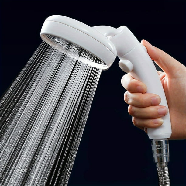 1pc, RV Rotary Shower Head With On/Off Switch, Large Panel High Pressure Handheld Shower Head, Bathroom Accessories