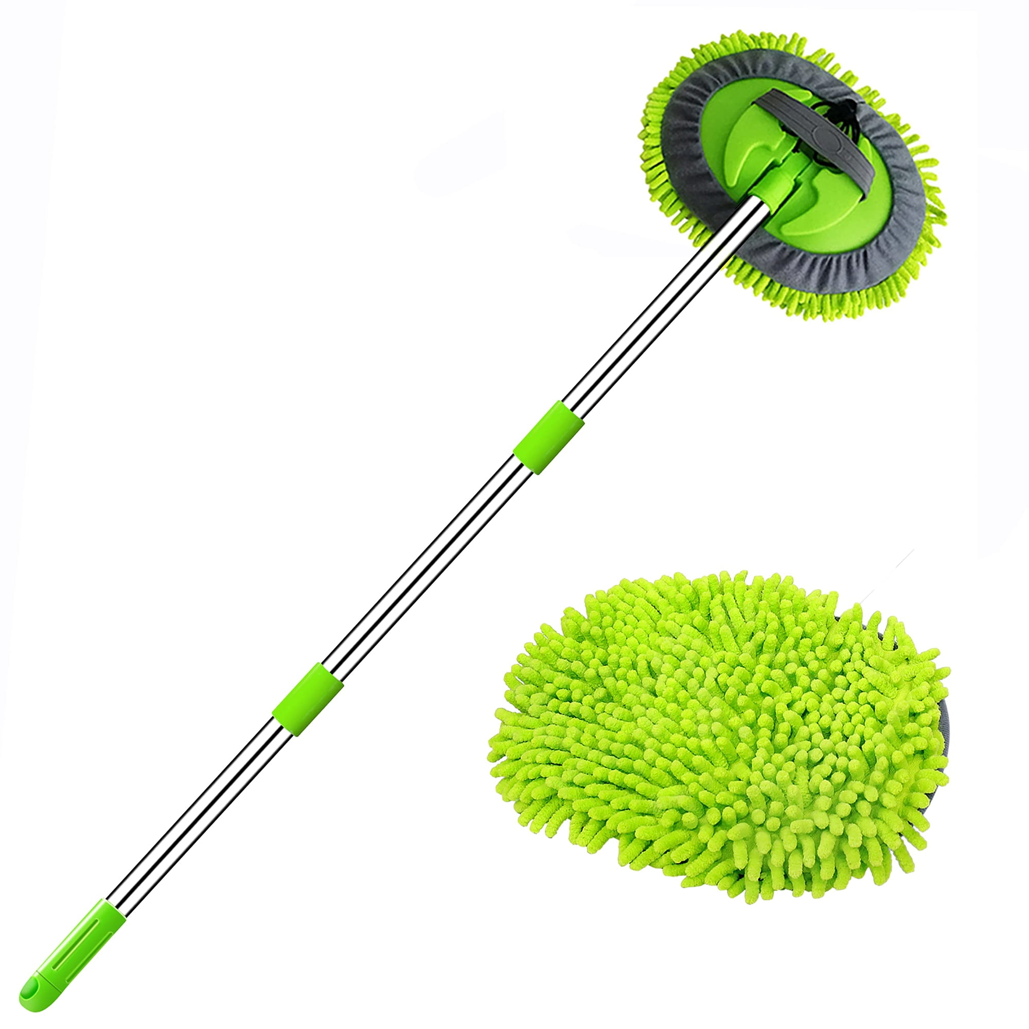 Cepillo Para Lavado De Autos Willingheart De 47.5 Pulgadas De Largo Con Mopa De Chenilla