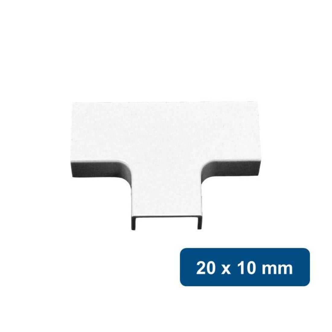 Globaltronics - Union Tee Para Canaleta Pvc 20x10mm