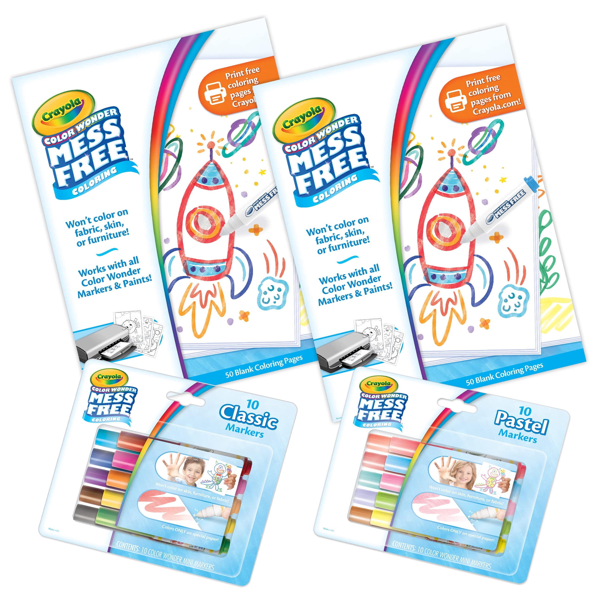 Kit Para Colorear Crayola Color Wonder De 120 Unidades Con 20 Minirotuladores
