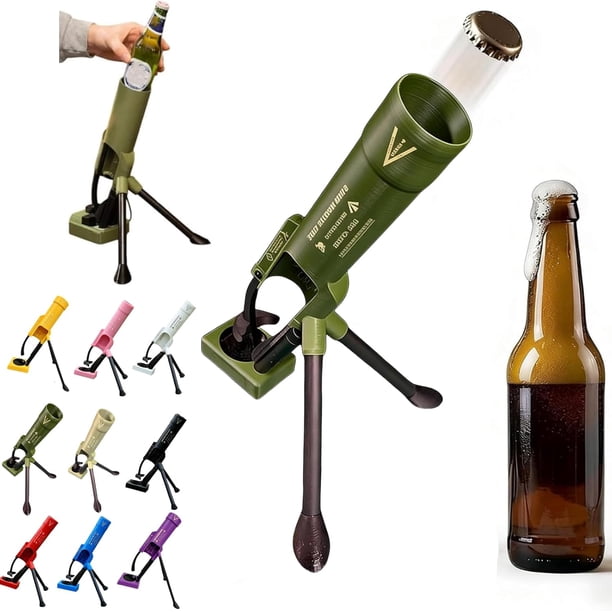 Abridor botellas cerveza mortero 51mm táctico lanzador chapas bar escritorio hogar