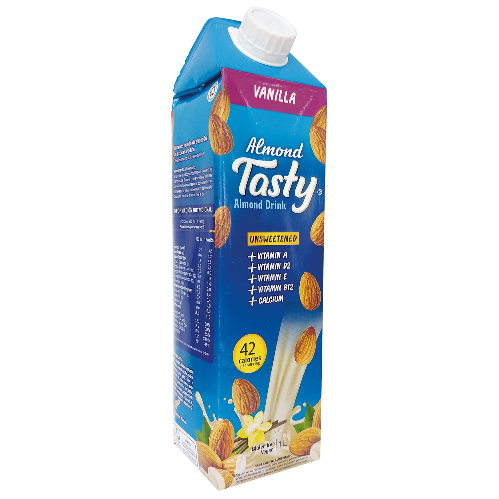 Bebida Vegetal Almendras Sin Azúcar Vainilla 1 L Tasty