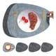 thumbnail image 1 of Set 4 Individuales + 4 Posavasos Impermeables Antimanchas 2 En 1 Jaspeado Celeste, 1 of 8