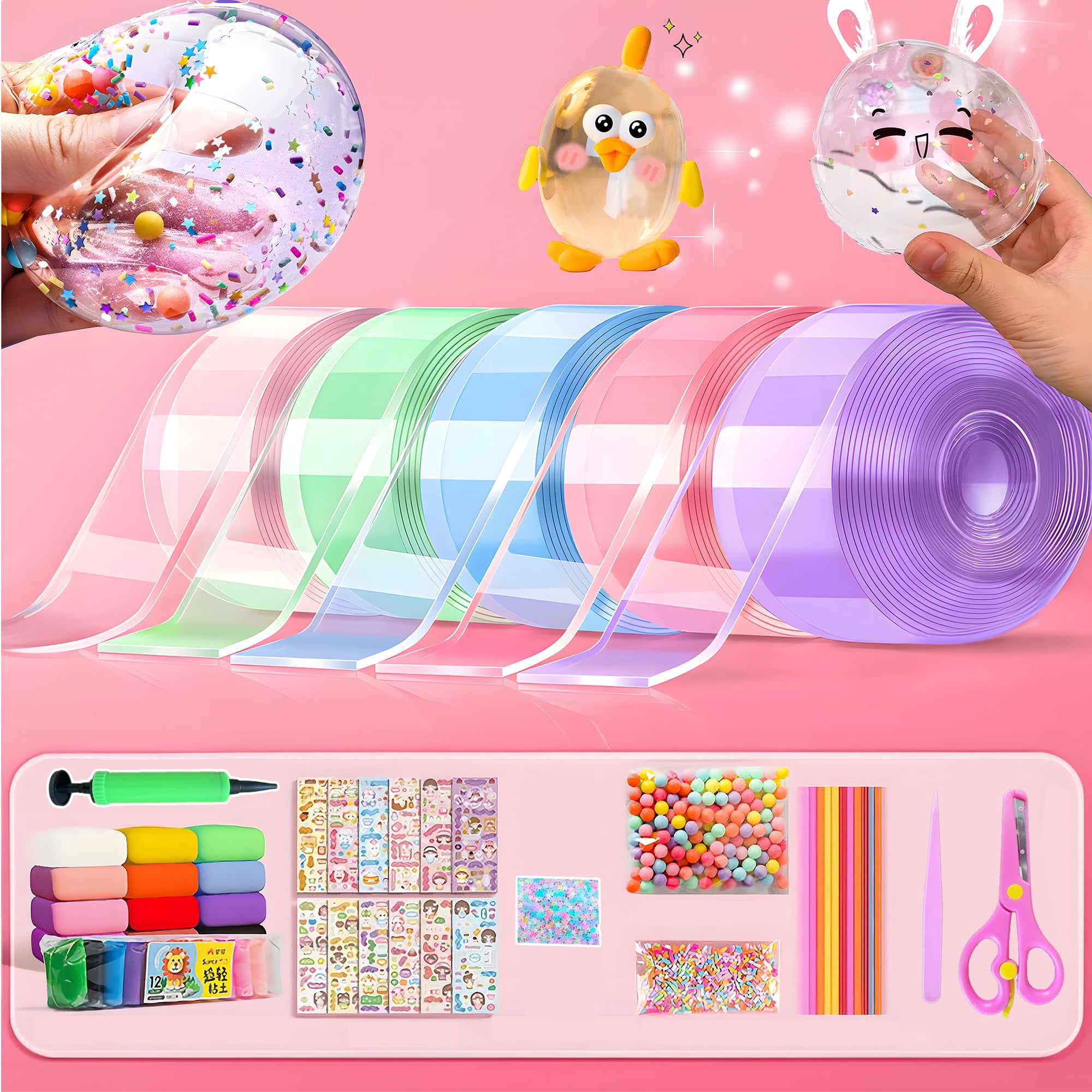 Kit De Burbujas Nano Tape Shaguanchang Para Niños Con Accesorios