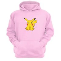 Genérico - Polerón Canguro Pikachu Rosa Talla M Unisex