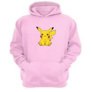 Genérico - Polerón Canguro Pikachu Rosa Talla Xl Unisex