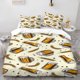 thumbnail image 1 of Beer Mug Wheat Ears Illustration Themed Bedding Set Duvet Cover and Pillowcase Set, 1 of 5