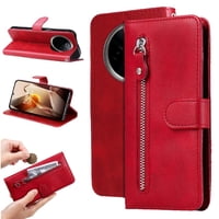Gangxun - Funda Con Cremallera Para Oneplus 13, Carcasa Cartera De Cuero Pu Con Soporte Y Tarjetero