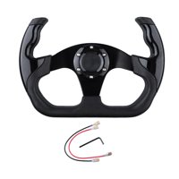 Magideal - Volante De Coche Genérico De 13 Pulgadas, Aleación De Aluminio De Alto Rendimiento, Agarre Cómodo, Accesorios Interiores De Coche Universales Negro