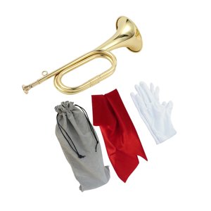 Magideal - Scout Bugle Brass Bugle Instrumento De Música Estilo Clásico Con Boquilla Trompeta De Caballería Marching Bugle Para Orquesta Banda Escolar Adultos , Estilo C