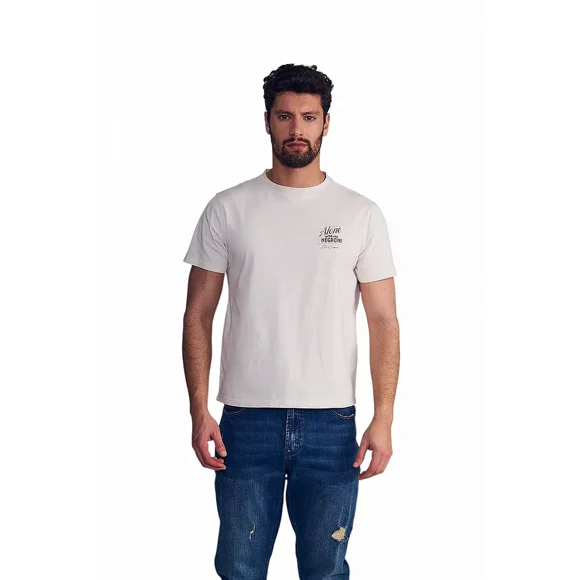 Polera Hombre Manga Corta Beige Garment Dye Negroni Ellus