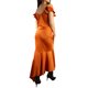 thumbnail image 3 of Jess de Meiko Vestido de Mujer Mangas Largas Cuello en V Cremallera Asimétrico Manga de Mariposa Vestido de Tirantes M Naranja Calabaza, 3 of 5