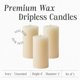 thumbnail image 2 of Pillar Candles Mister Candle Dripless, sin perfume, color marfil, 3 x 6 pulgadas, 2 of 7