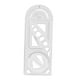 thumbnail image 1 of Regla Geométrica Borrador De Medición Transparente Reglas Aptas Para Dibujo Artístico Carpintería 22 Cm X 8,6 Cm, 1 of 5