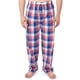 thumbnail image 1 of Pantalón de pijama IZOD holgado de popelina estampada con cordón para hombre, cuadro rojo/azul, 1 of 5