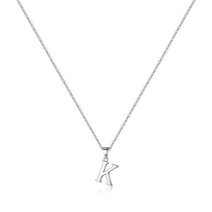Collar Heshpaws S925 Sterling Silver Inicial A-Z Para Mujer Con Caja De Regalo