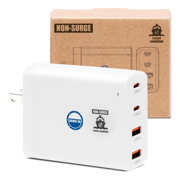 Bloque de carga Power Strip Cruise On de 4 puertos con USB y USB-C