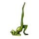 thumbnail image 3 of Resina Animal Yoga Figuras De Rana Artesanía Verde Jardín De Casa Puente De Una Sola Pierna, 3 of 5