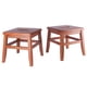 thumbnail image 1 of Set de Escalera de Mano Winsome Kaya 2 Pzas 30 cm de Alto Madera de Teca, 1 of 6