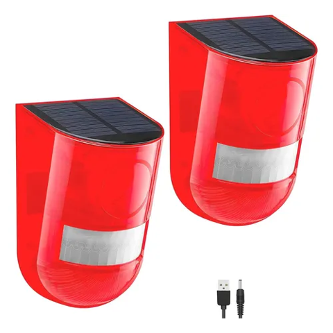 Movi - Pack 2 Alarma Solar Con Sensor De Miento 129 Db Impermeable