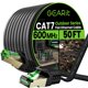 thumbnail image 1 of Cable Ethernet GearIt Cat 7 plano para exteriores de 15 m, color negro, 1 of 8