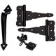 thumbnail image 1 of Kit de herrajes para puertas National Hardware Black Steel, paquete de 1, 1 of 4