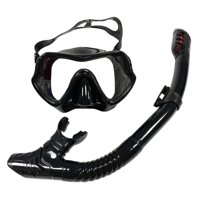 Ioensy - Máscara Snorkel Set Máscara De Buceo Gafas De Natación Buzo Entrenamiento Buceo Negro