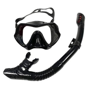 Ioensy - Máscara Snorkel Set Máscara De Buceo Gafas De Natación Buzo Entrenamiento Buceo Negro