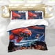 thumbnail image 5 of Big Hero 6 Conjunto de sábanas temático, trío de piezas, cómodo y amigable con la piel, diseño único, regalo de decoración para el hogar para familiares, amigos y fans,140cm *210cm, 5 of 6