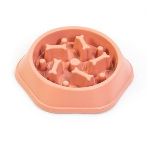 Winpet - Plato Alimentacion Lenta Para Perros De Razas Grandes - Rosado