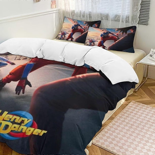 Henry Danger3-Piece Bedding Set Duvet Cover Set Soft Wa And Comfortable Soft Bed Set with