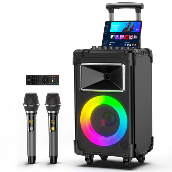 Máquina de karaoke JYX 10 Woofer Big Bluetooth con 2 micrófonos de 500 W