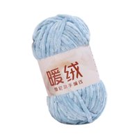 Bothyi - Hilo De Chenilla Para Crochet, Hilo De Terciopelo Suave Para Crochet, Manta Tejida A Mano, Color Azul Claro